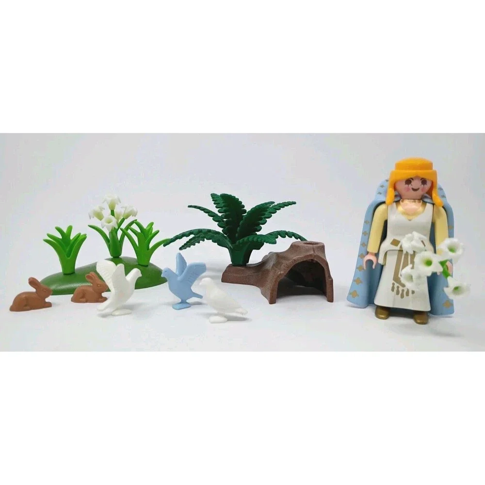 1995 Playmobil #3836 The Good Fairy Magic Series Doves & Rabbits Incomplete